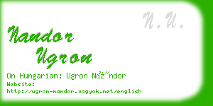 nandor ugron business card